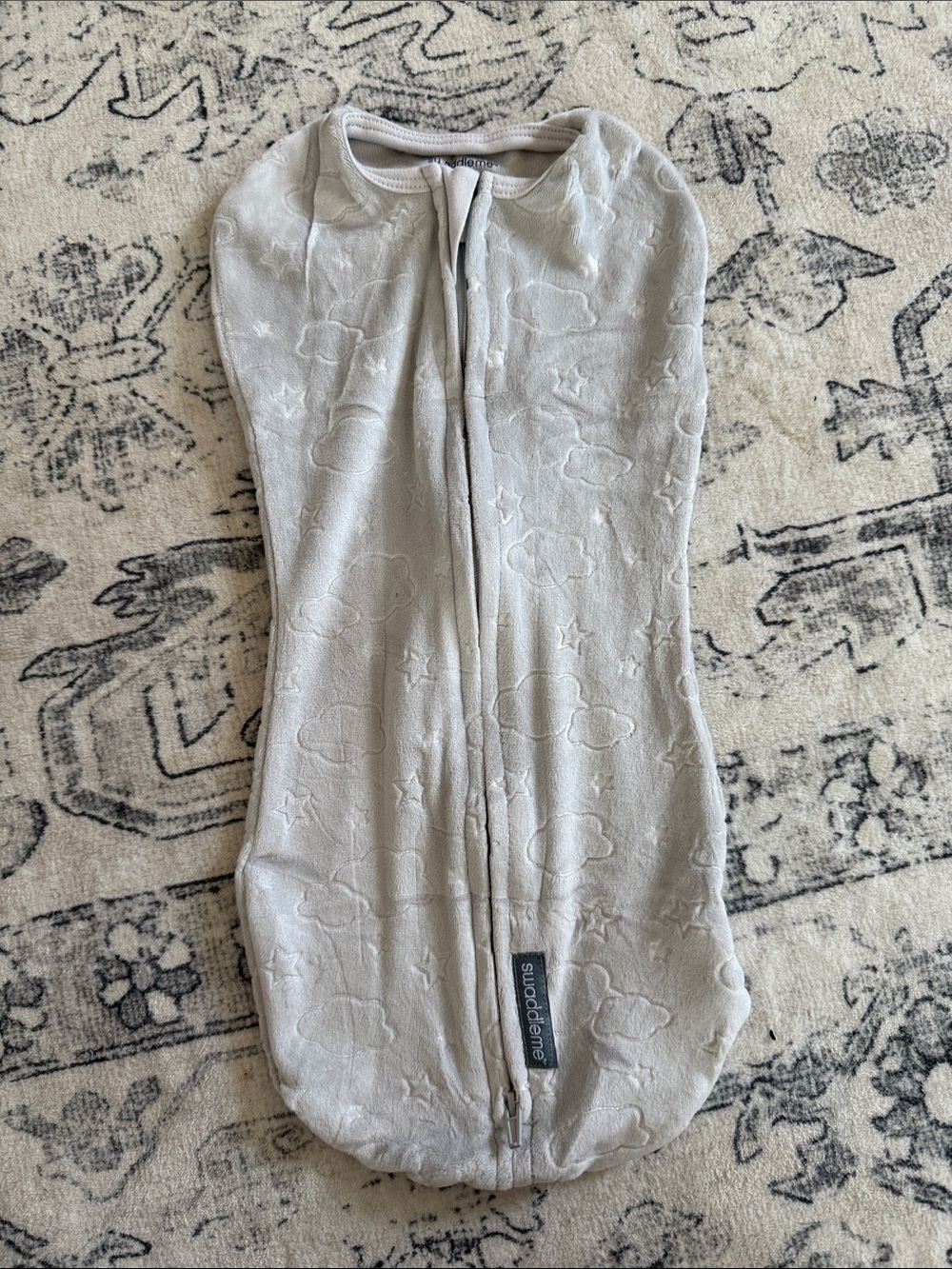 SwaddleMe light gray cloud and star swaddle